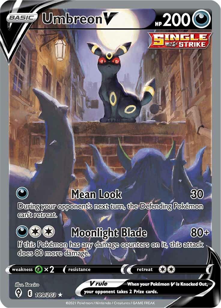 Umbreon V #189 Pokemon Evolving Skies - Backtotheculturecollectables