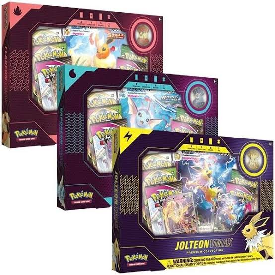 Eevee Evolution VMAX Premium Collection Set of 3 Pokemon TCG - Backtotheculturecollectables