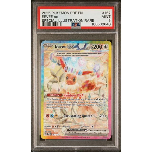 2025 Pokemon Prismatic Evolutions Special Illustration Rare Eevee EX PSA 9 - Backtotheculturecollectables