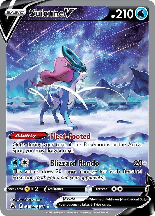 Suicune V #GG38 Pokemon Crown Zenith - Backtotheculturecollectables