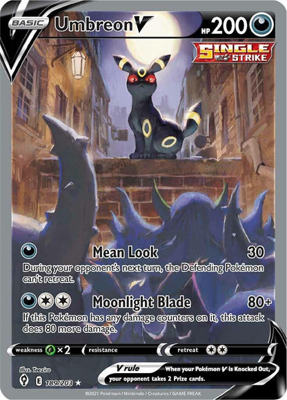 Umbreon V #189 Pokemon Evolving Skies - Backtotheculturecollectables