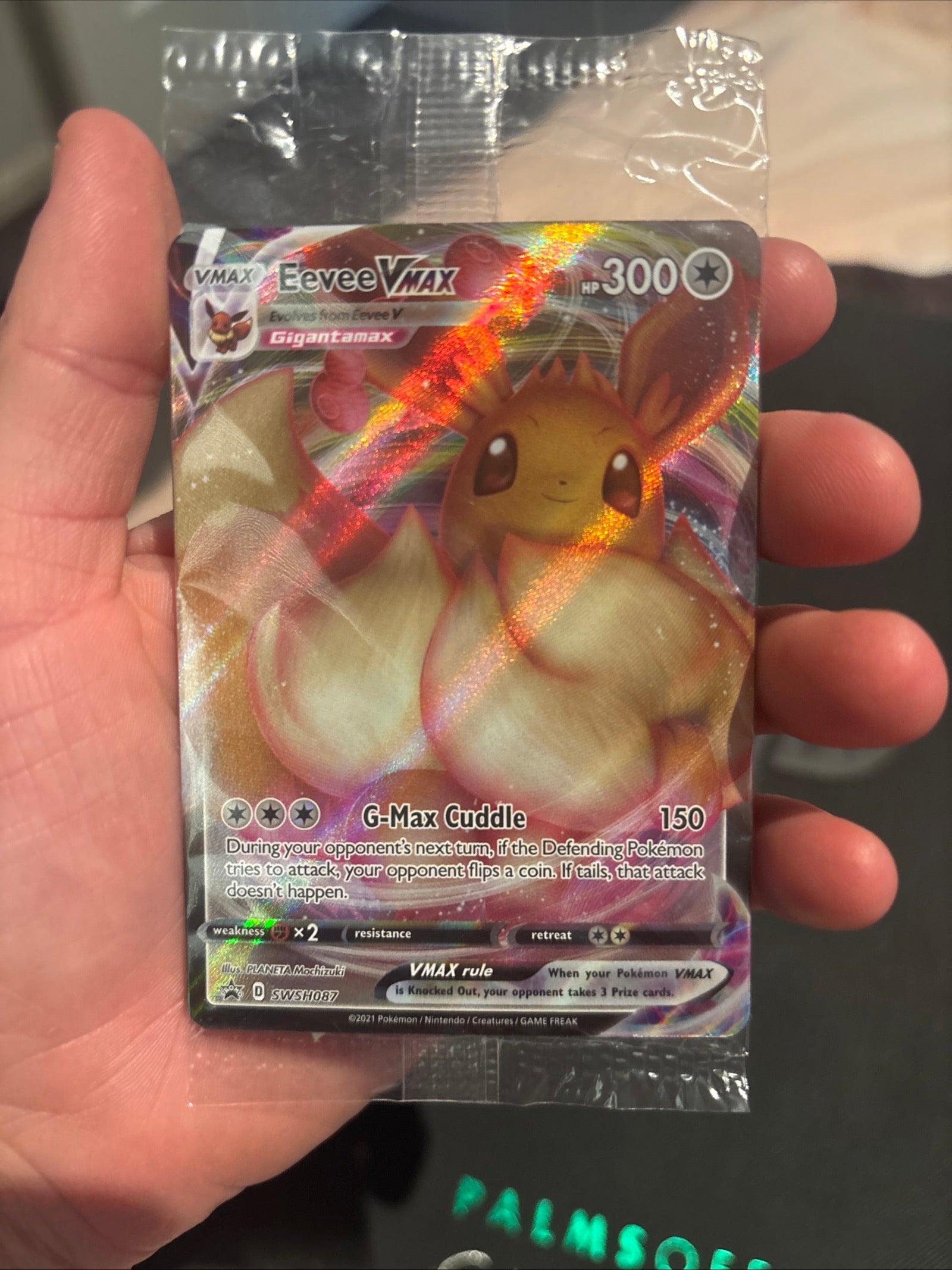 pokemon tcg card eevee vmax SWSH087 front